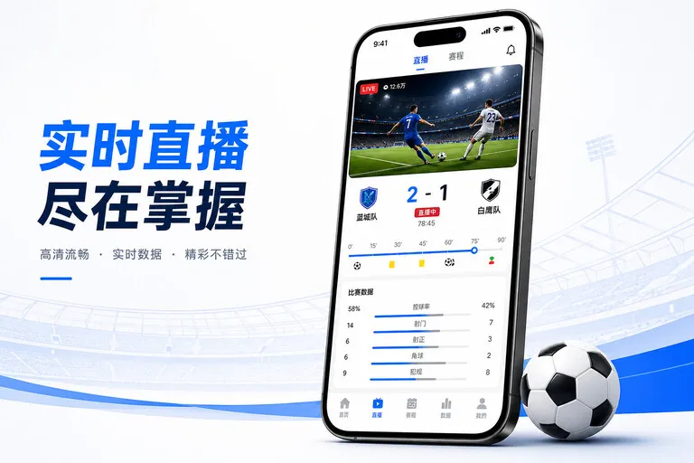 赛况仪表盘 · 移动观赛入口 · 比分变化及时掌握界面展示